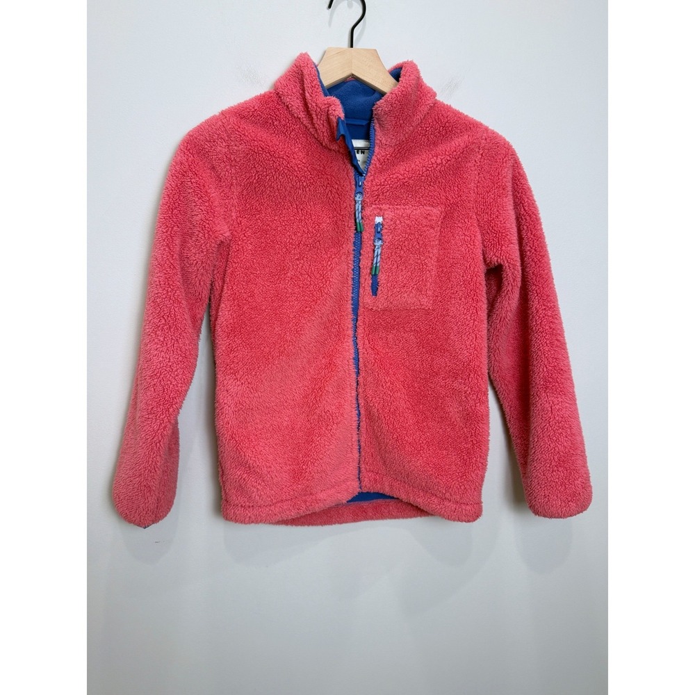 Mini Boden Girls 10-11 Y Sherpa Fleece Zip Up Jacket Pink Outdoor Fall Spring